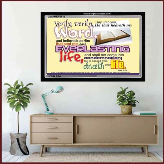 HE THAT HEARETH MY WORD   Scriptures Wall Art   (GWAMEN3618)   