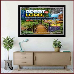 GREAT IS THE LORD   Christian Quotes Framed   (GWAMEN3668)   