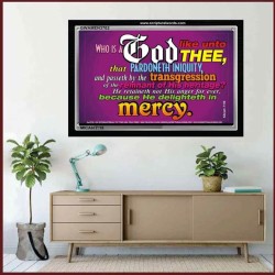 WHO IS LIKE UNTO THEE   Custom Frame Bible Verse   (GWAMEN3702)   "33X25"