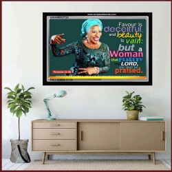 VAIN BEAUTY   Custom Framed Bible Verse   (GWAMEN3725)   "33X25"