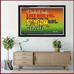 VERILY VERILY   Scripture Art Prints Framed   (GWAMEN3838)   "33X25"