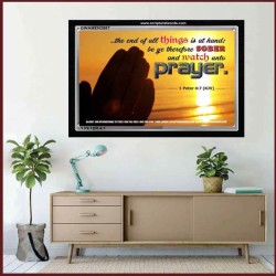 WATCH AND PRAY   Christian Wall Art Poster   (GWAMEN3887)   "33X25"