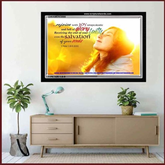 JOY UNSPEAKABLE   contemporary Christian Art Frame   (GWAMEN3898)   