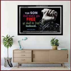 FREEDOM IN CHRIST   Framed Interior Wall Decoration   (GWAMEN3984)   