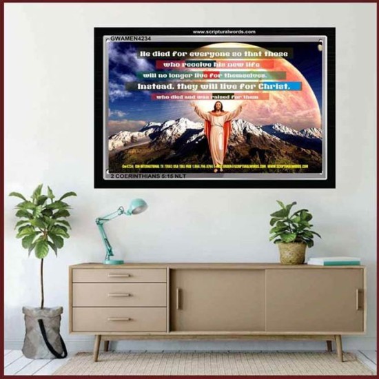 LIVE FOR CHRIST   Frame Scriptural Wall Art   (GWAMEN4234)   