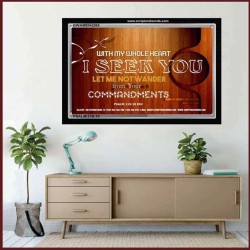 SEEK GOD WITH YOUR WHOLE HEART   Christian Quote Frame   (GWAMEN4265)   