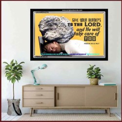 GIVE YOUR BURDENS TO THE LORD   Sanctuary Paintings Frame   (GWAMEN4278)   