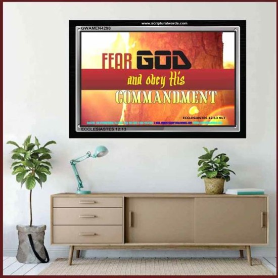 FEAR GOD   Bible Verse Framed Art   (GWAMEN4298)   