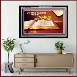 MEDITATION   Large Framed Scripture Wall Art   (GWAMEN4472)   