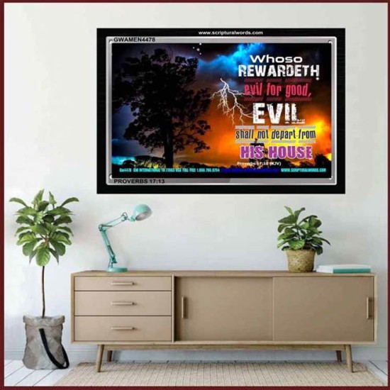 DO NOT REWARD EVIL FOR GOOD   Bible Verse Framed Art Prints   (GWAMEN4478)   