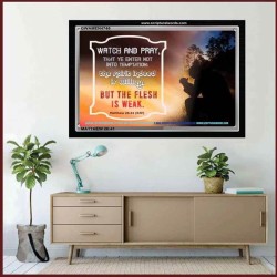 WATCH AND PRAY   Scripture Art Prints Framed   (GWAMEN4746)   "33X25"