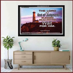 A GOD OF JUDGEMENT   Framed Bible Verse   (GWAMEN6484)   "33X25"