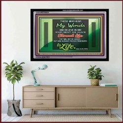 BELIEVE IN HIM WHO SENT ME   Framed Business Entrance Lobby Wall Decoration   (GWAMEN6604)   
