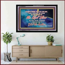 DO ALL THINGS IN GOD'S NAME   Framed Bible Verse   (GWAMEN6611)   