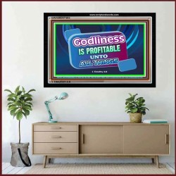 GODLINESS   Framed Scripture Dcor   (GWAMEN7493)   