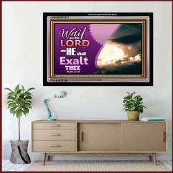 WAIT ON THE LORD   Framed Bible Verses   (GWAMEN7570)   "33X25"