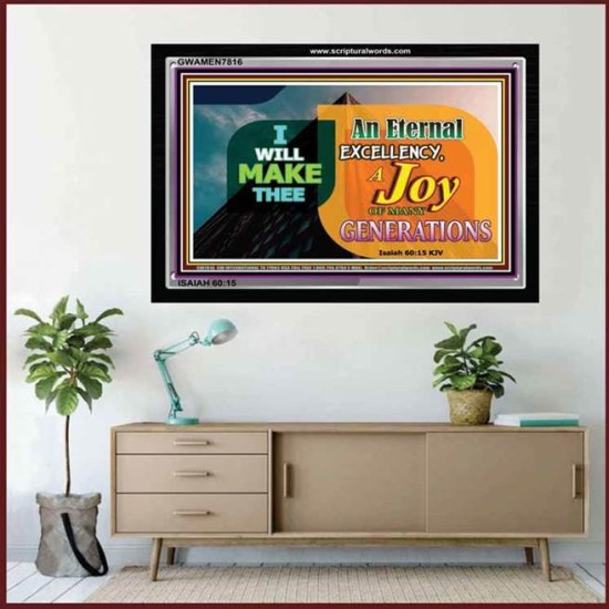 JOY OF GENERATIONS   Scripture Framed Signs   (GWAMEN7816)   