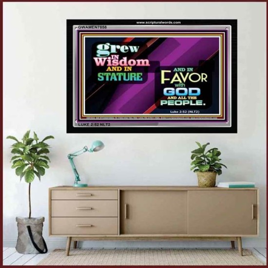 FAVOR WITH GOD   Bible Verse Wall Art Frame   (GWAMEN7858)   