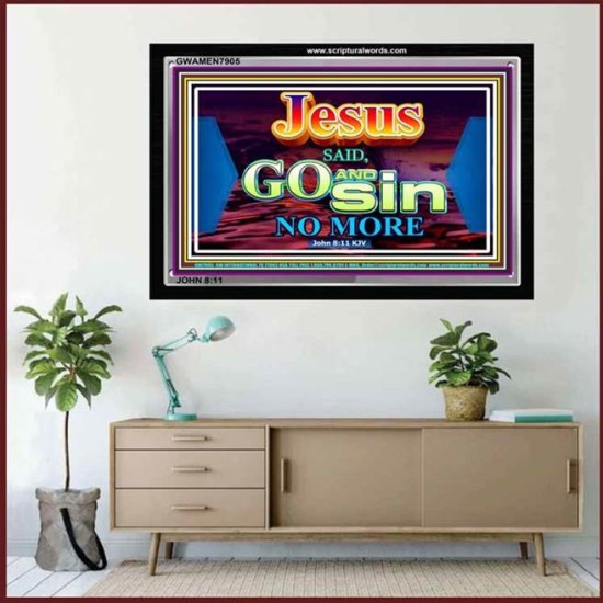 GO AND SIN NO MORE   Contemporary Christian Paintings Acrylic Glass frame   (GWAMEN7905)   