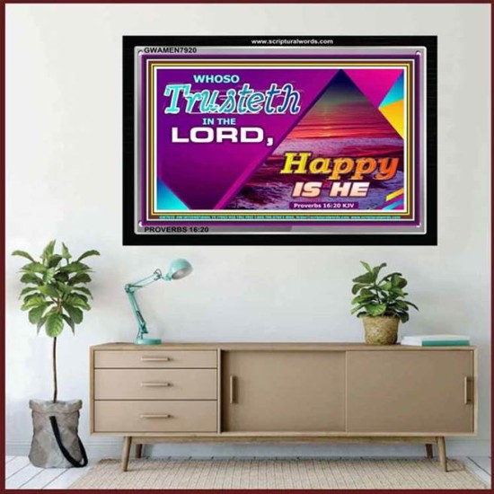 TRUST IN THE LORD   Framed Bedroom Wall Decoration   (GWAMEN7920)   