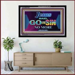 GO AND SIN NO MORE   Acrylic Glass Frame Scripture Art   (GWAMEN7941)   