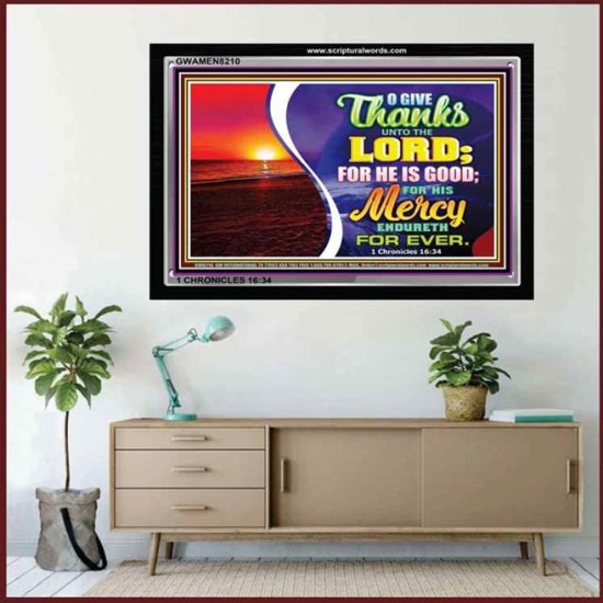 GIVE THANKS   Bible Verse Frame Online   (GWAMEN8210)   