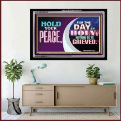 HOLD YOUR PEACE   Christian Artwork Frame   (GWAMEN8219)   