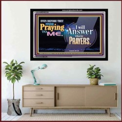 GOD ANSWERS OUR PRAYERS   Framed Bible Verse   (GWAMEN8238)   