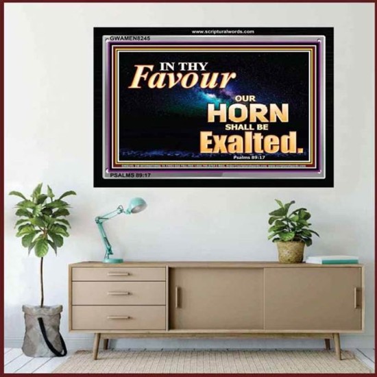 IN THY FAVOUR   Inspirational Bible Verse Framed   (GWAMEN8245)   