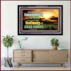KEEP GODS COMMANDMENTS   Framed Bible Verse   (GWAMEN8271)   