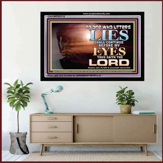 DO NOT LIE   Framed Restroom Wall Decoration   (GWAMEN8315)   