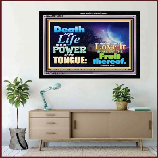 DEATH AND LIFE   Custom Framed Bible Verses   (GWAMEN8322)   