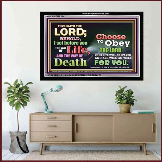 CHOOSE TO OBEY THE LORD  Scripture Wall Art   (GWAMEN8364)   