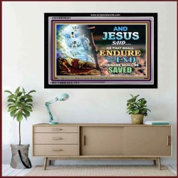 YE SHALL BE SAVED   Unique Bible Verse Framed   (GWAMEN8421)   