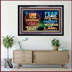 GOD A CONSUMING FIRE   Inspirational Bible Verse Frame   (GWAMEN8445)   