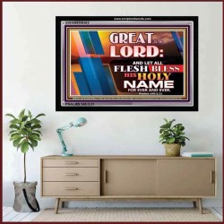 GREAT IS THE LORD   Large Framed Scriptural Wall Art   (GWAMEN8463)   