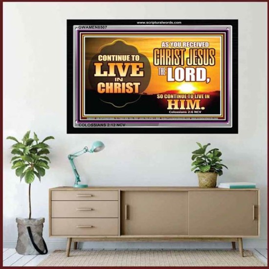 LIVE IN CHRIST   Frame Scripture Dcor   (GWAMEN8507)   