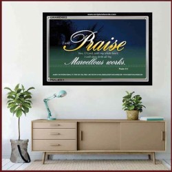 I WILL PRAISE THEE   Framed Sitting Room Wall Decoration   (GWAMEN853)   