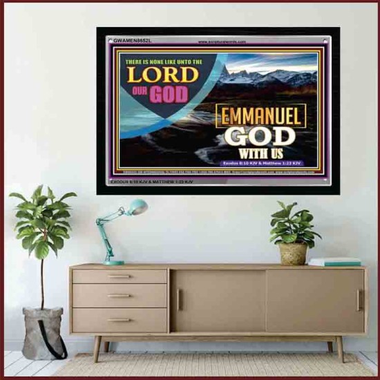 EMMANUEL GOD WITH US   Christian Quote Framed   (GWAMEN8652L)   