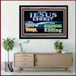 JEHOVAH THE BEGINNING AND THE ENDING   Framed Bible Verse   (GWAMEN8746L)   