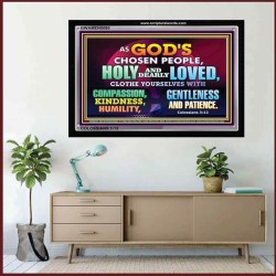 CLOTH YOURESLF WITH COMPASSION   Scriptural Portrait Acrylic Glass Frame   (GWAMEN8890)   