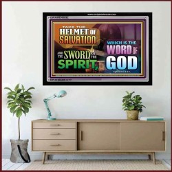 HELMET OF SALVATION   Bible Verse Acrylic Glass Frame   (GWAMEN8892)   