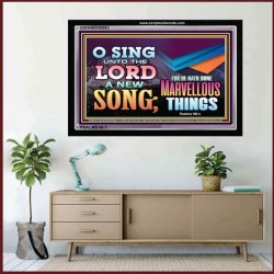 SING UNTO THE LORD   Bible Verses Wall Art Acrylic Glass Frame   (GWAMEN8893)   