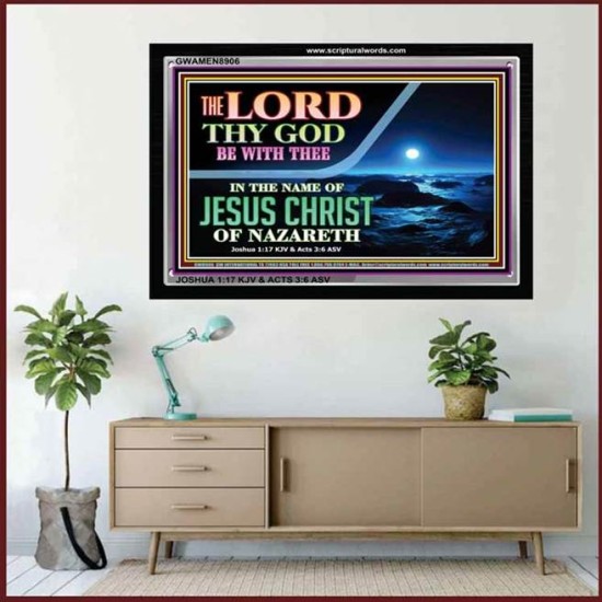 IN THE NAME OF JESUS   Bible Verses Wall Art Acrylic Glass Frame   (GWAMEN8906)   