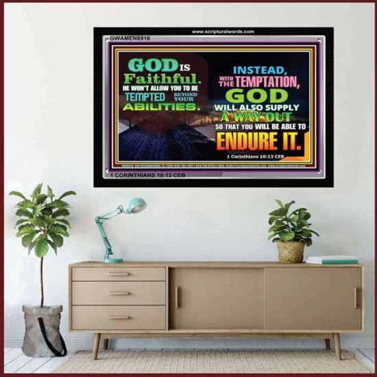 GOD IS FAITHFUL   Frame Biblical Paintings   (GWAMEN8916)   