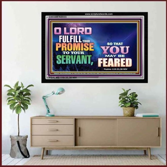 GOD FULFILLS HIS PROMISES   Christian Artwork Acrylic Glass Frame   (GWAMEN8933)   