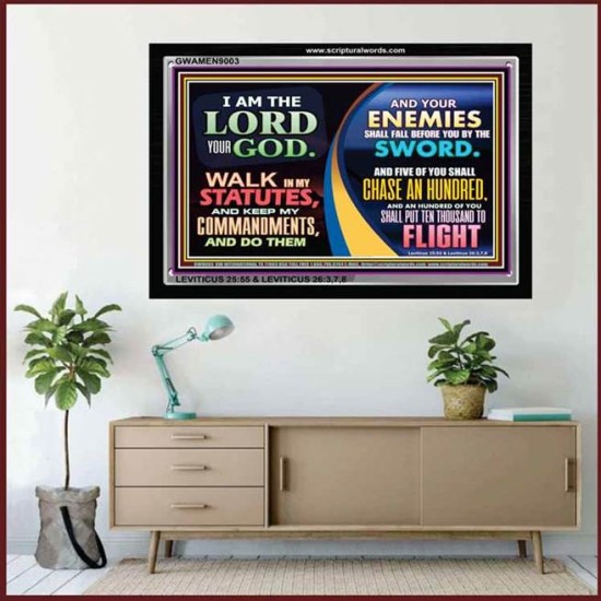 I AM THE LORD   Framed Lobby Wall Decoration   (GWAMEN9003)   