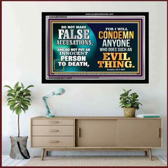 FALSE ACCUSATIONS   Decoration Wall Art   (GWAMEN9029)   