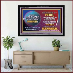 MANS WORK SHALL BE MADE MANIFEST   Framed Guest Room Wall Decoration   (GWAMEN9076)   