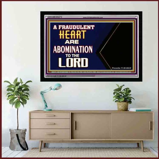 WHAT ARE ABOMINATION TO THE LORD   Large Framed Scriptural Wall Art   (GWAMEN9273)   